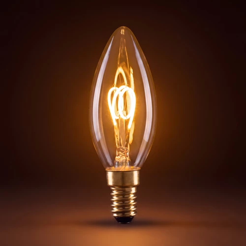Lucide C35 - Lámpara de filamento - Ø 3,5 cm - LED 3 StepDim (Memoria) - E14 - 1x3W 2200K - Ámbar - ambiente 1